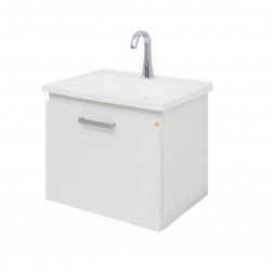 VANITORY MARBELLA 50 CM BLANCO C/MESADA 3AG.
