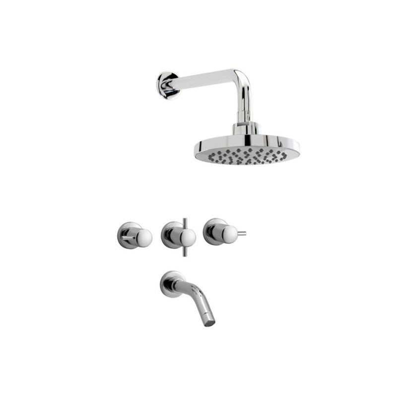 GRIFERIA DUCHA EMBUTIR CON TRANSFERENCIA CIERRE CERAMICO MARBELLA PLUS 80-136 PEIRANO